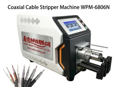 เครื่องปอกสายโคแอกเชียลเซอร์โวมอเตอร์กึ่งอัตโนมัติ WPM-6806N - เครื่องปอกสายโคแอกเชียล