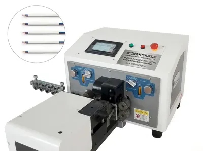 เครื่องตัดปอกบิดสายเคเบิลสองชั้นแบบแบนอัตโนมัติ WPM-320