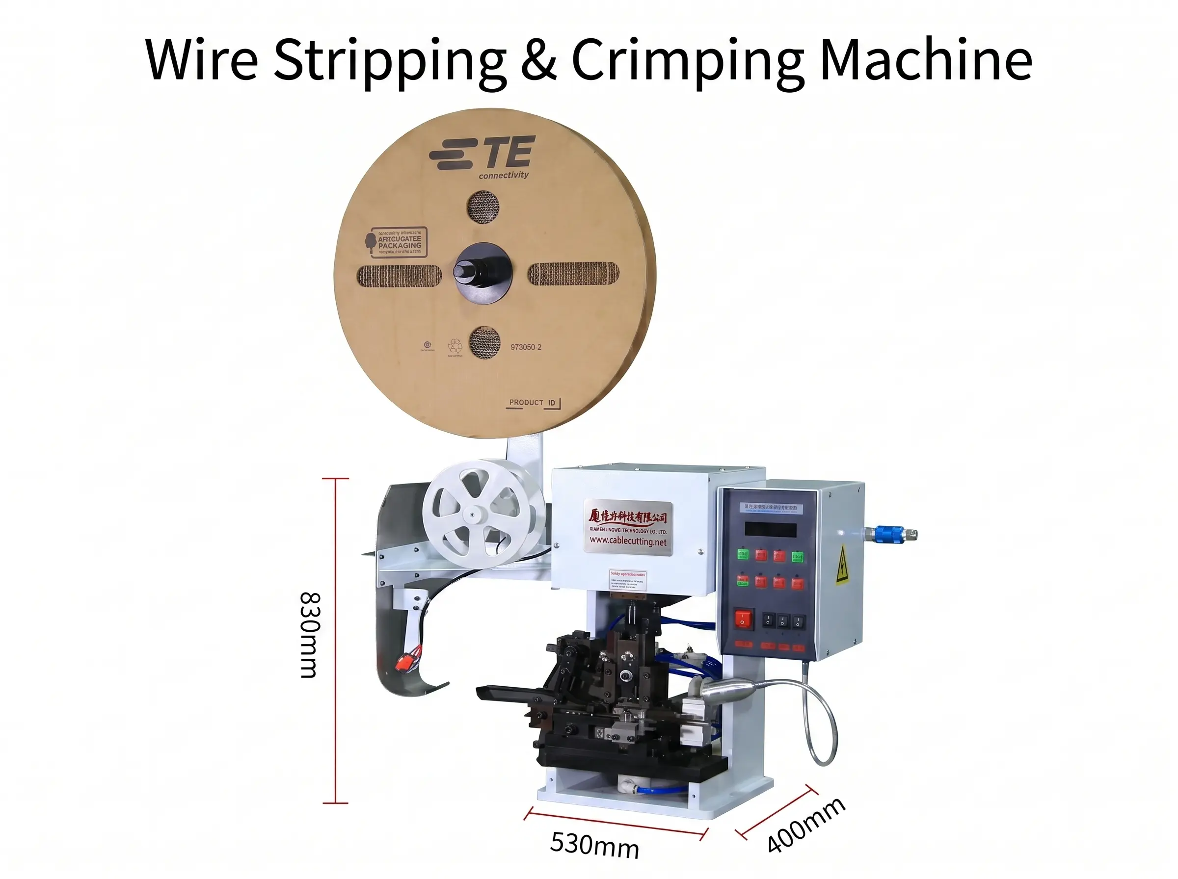 เครื่องปอกและ crimping สายไฟอัตโนมัติ WPM-2008A2 จาก JINGWEI