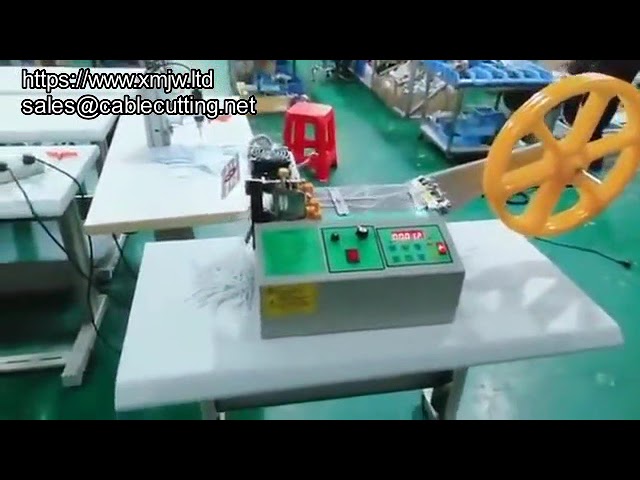 เครื่องตัดสายหน้ากากอนามัยอัตโนมัติ ระบบตัดร้อน ห่วงคล้องหู สายรัดหน้ากาก ทำงานเร็ว แม่นยำ