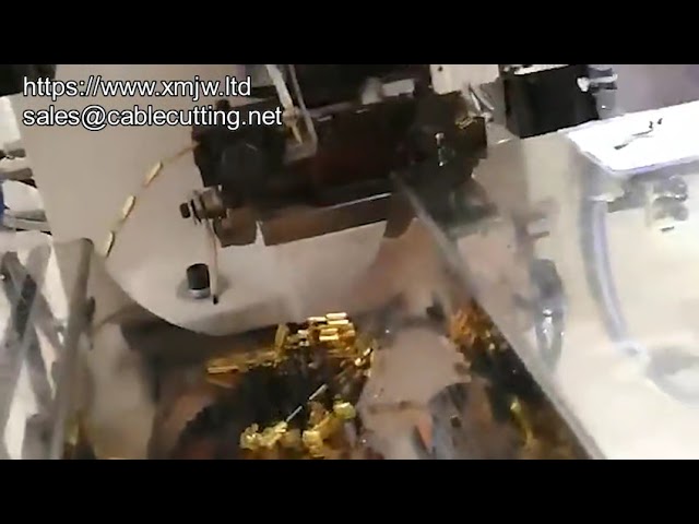 เครื่องปอกและ crimping ขั้วต่อสายไฟอัตโนมัติ พร้อมจานสั่น Vibration Plate สำหรับเทอร์มินัล