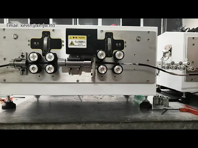 เครื่องปอกสายไฟอัตโนมัติ 8 ล้อ ระบบคอมพิวเตอร์ ตัดและปอกสายเคเบิลขนาด OD 12-15 มม.