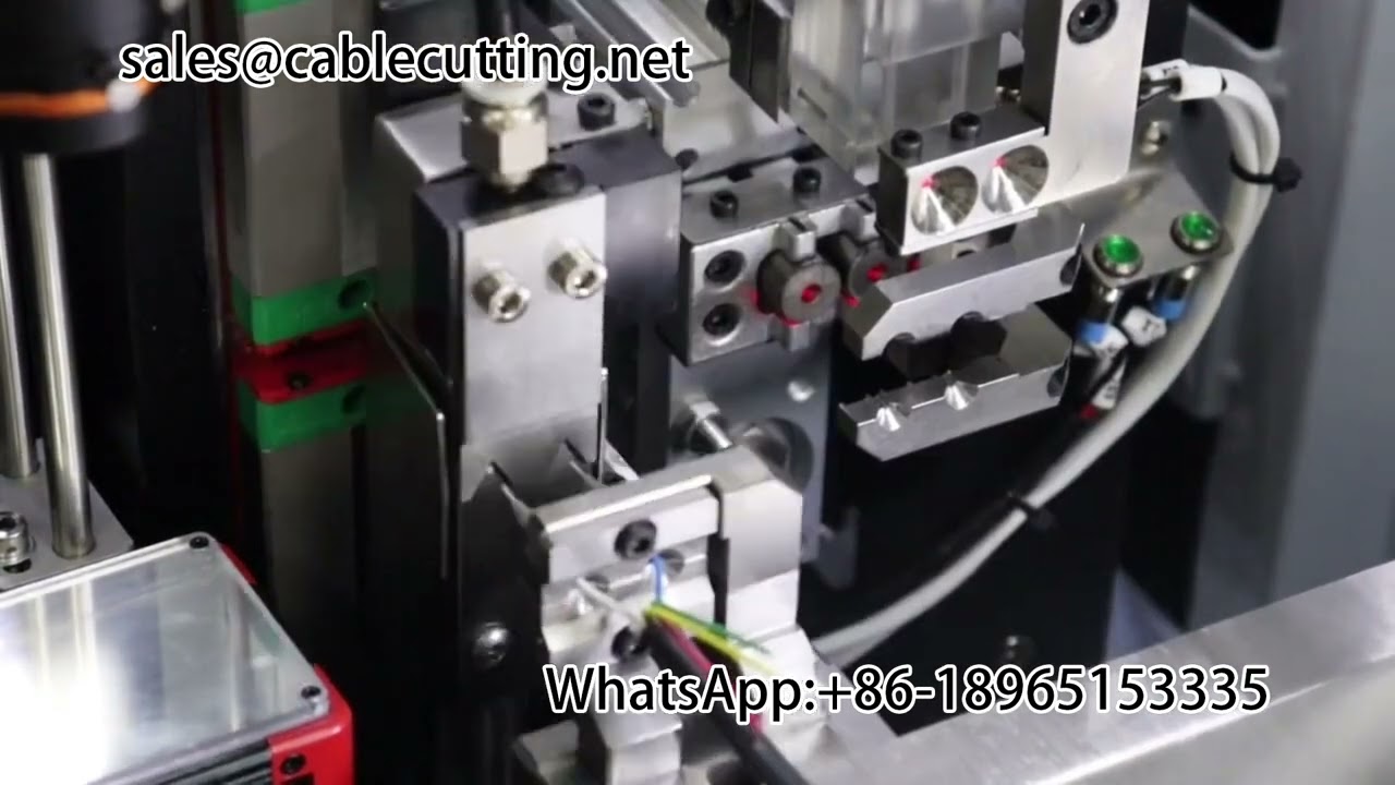 เครื่องปอกและตีหัวปลั๊กกันน้ำแบบสองสาย พร้อมระบบตรวจสอบ CCD รุ่น OES P | เพิ่มประสิทธิภาพการผลิต