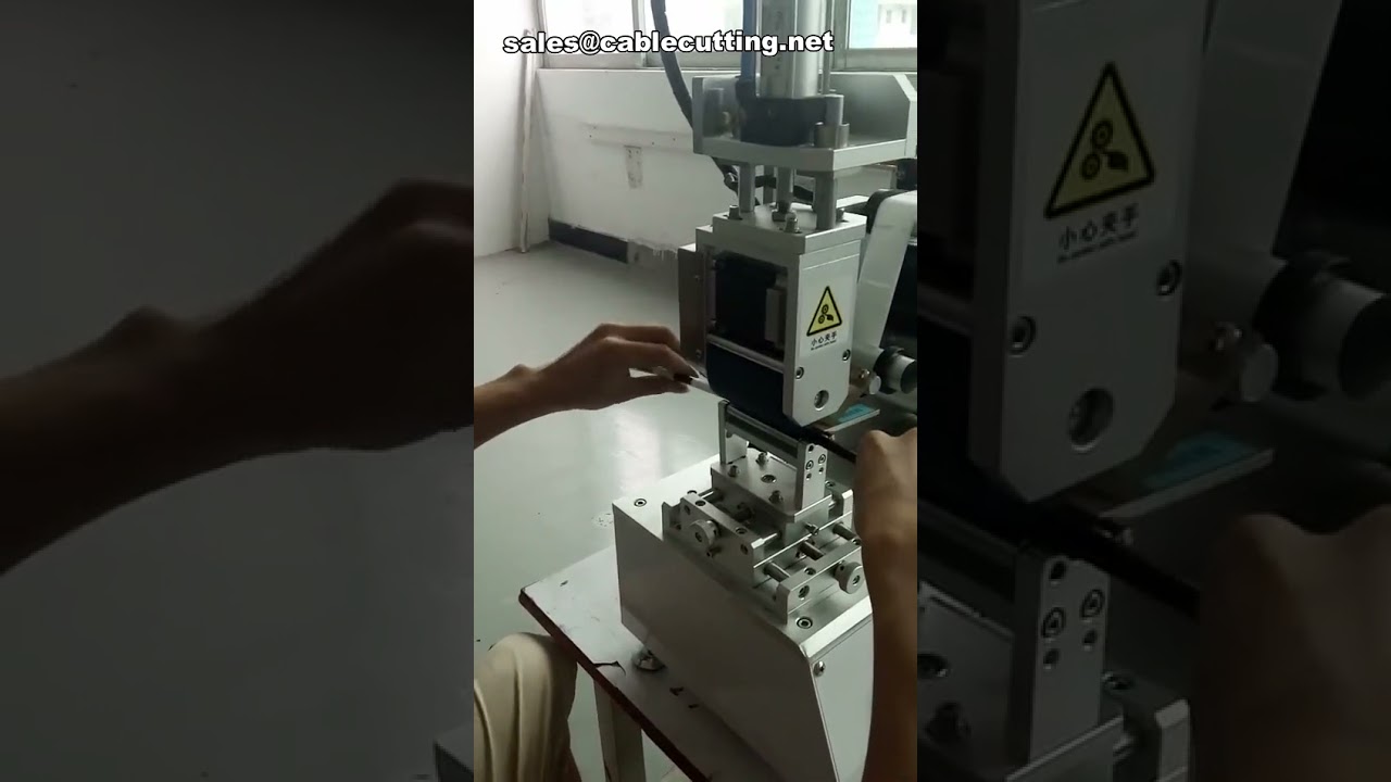 Cable Labeling and Wrapping Machine with Double Folding